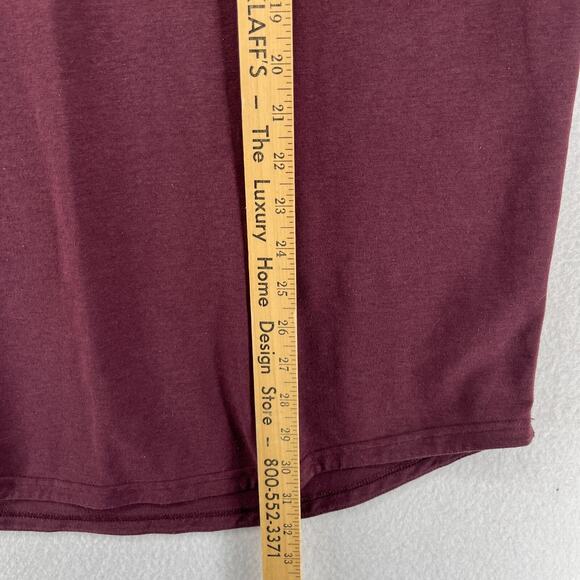 BYLT Shirt Mens XL Drop Cut Signature Premium Basics Gym Short Sleeve Maroon - Picture 12 of 13